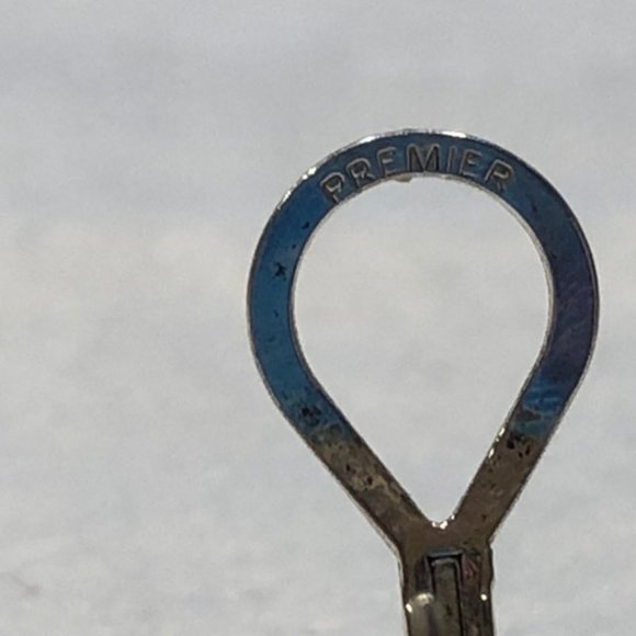 VINTAGE PREMIER USA DOMED MIRRORED GOLD TONE W SILVER TONE TWISTS OVAL EARRINGS - Picture 10 of 16